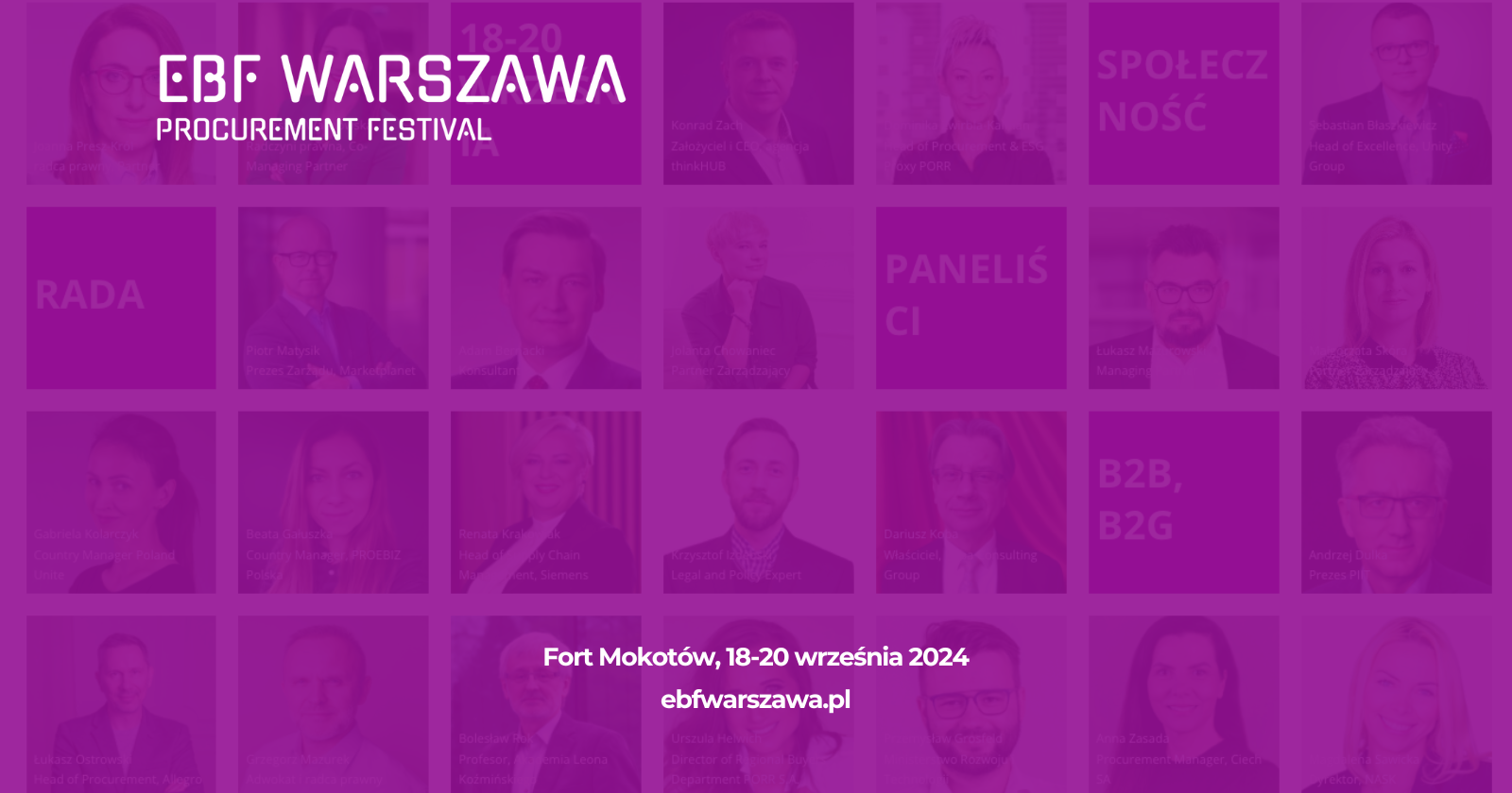 II edycja EBF Warszawa Procurement Festival już 18-20 września 2024 r. - konferencja zakupowa inna niż wszystkie